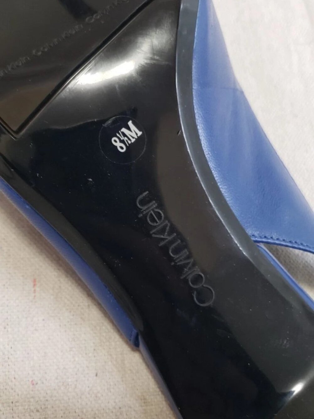 Calvin Klein Shoes Womens Size 8.5 Blue Gwenith Slingback Pointed Toe Heels - Picture 5 of 9